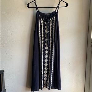 Navy and white dress